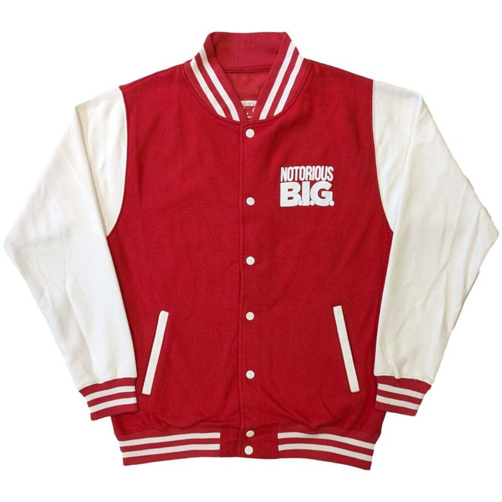Biggie Smalls Unisex Adult Reachstrings Varsity Jacket / Red/White